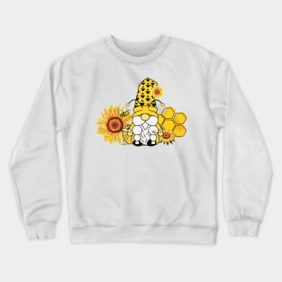 Honeybee Sunflower Gnomie Crewneck Sweatshirt